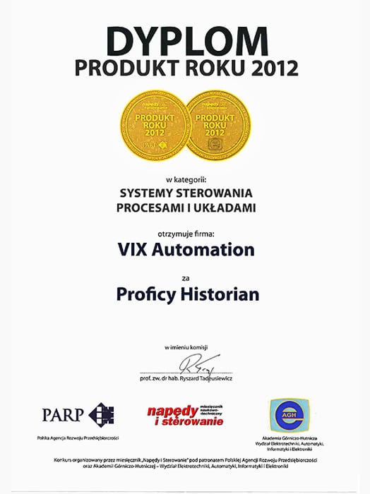 Produkt Roku Proficy Historian